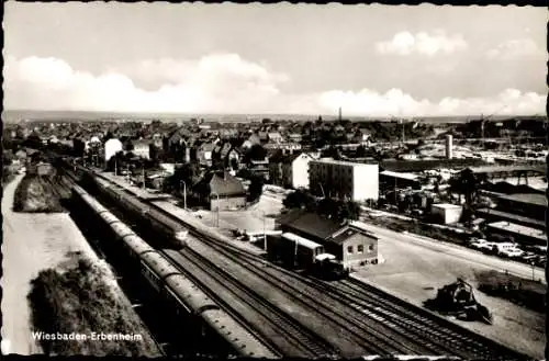 Ak Erbenheim Wiesbaden in Hessen, Bahnhof, Gesamtansicht