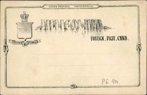 Vorläufer Litho Nordseeinsel Helgoland, Heligoland, 10 Pfennig