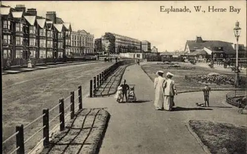 Ak Herne Bay Kent England, Esplanade