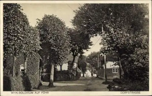 Ak Boldixum Wyk auf Föhr Nordfriesland, Dorfstraße