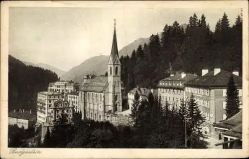 Ak Bad Gastein Badgastein in Salzburg, Teilansicht, Kirche