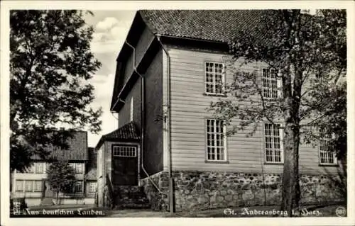 Ak Sankt Andreasberg Braunlage im Oberharz, Kirche, stiller Winkel