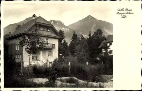 Ak Marquartstein im Chiemgau Oberbayern, Villa Erna, Bergpanorama