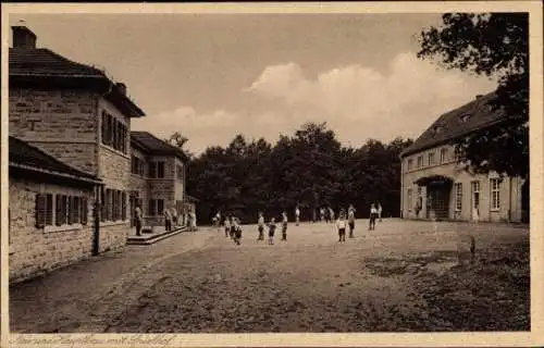 Ak Vielbach im Westerwald, I.C. Junior'sches Erholungsheim, Hauptbau, Spielhof, Kinder