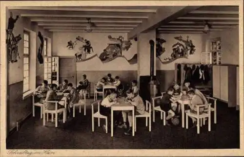 Ak Vielbach im Westerwald, I.C. Junior'sches Erholungsheim, Innenansicht, Schreibtag im Heim