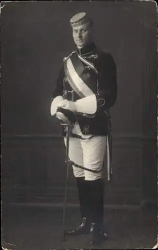 Studentika Foto Ak Stuttgart in Württemberg, Burschenschafter mit Säbel