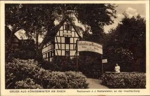 Ak Königswinter am Rhein, Restaurant zum Winzerhäuschen, an der Drachenburg