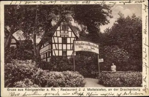 Ak Königswinter am Rhein, Restaurant an der Drachenburg, Zum Winzerhäuschen