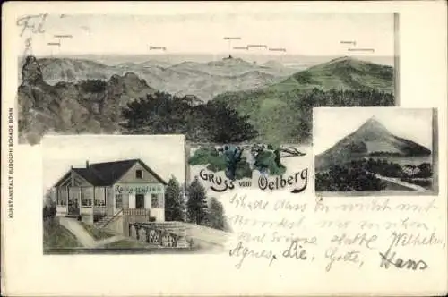 Ak Königswinter am Rhein, Oelberg, Restauration, Panorama