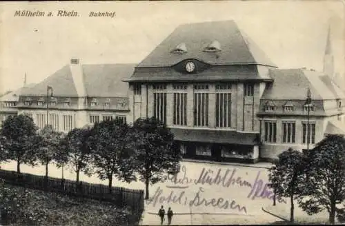 Ak Mülheim Köln am Rhein, Bahnhof
