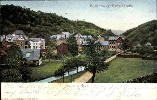 Ak Idar Oberstein an der Nahe, Blick von der Gewerbehalle