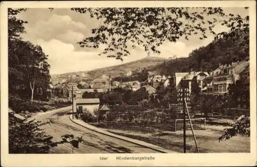 Ak Idar Oberstein an der Nahe, Hindenburgstraße