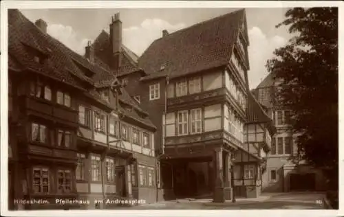 Ak Hildesheim in Niedersachsen, Pfeilerhaus, Andreasplatz