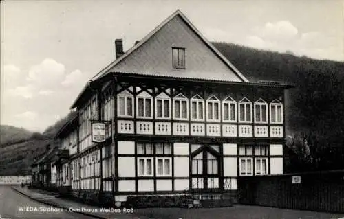 Ak Wieda Walkenried Harz, Gasthaus weißes Ross
