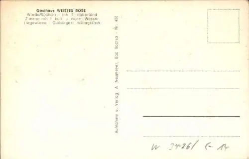 Ak Wieda Walkenried Harz, Gasthaus weißes Ross