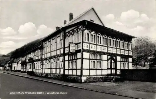 Ak Wieda Walkenried Harz, Gasthaus weißes Ross