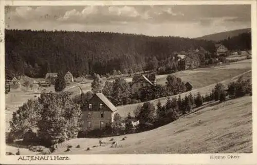 Ak Altenau Harz, kleine Oker, Ortspanorama