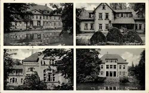 Ak Tiefenbrunn Rosdorf, Landessanatorium Rasemühle, Hauptgebäude, Waldhaus, Villa, Sonnenhaus