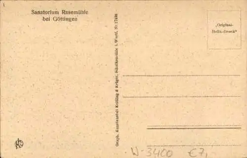 Ak Tiefenbrunn Mengershausen Rosdorf Niedersachsen, Landessanatorium Rasemühle