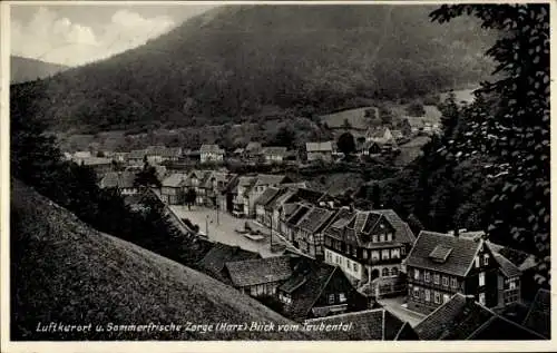 Ak Zorge Walkenried im Harz, Blick vom Taubental