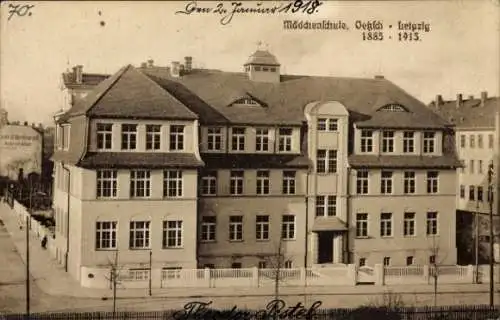 Ak Oetzsch Markkleeberg in Sachsen, Ansicht der Mädchenschule