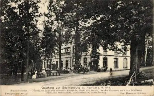 Ak Neustadt an der Orla in Thüringen, Gasthaus zur Sachsenburg