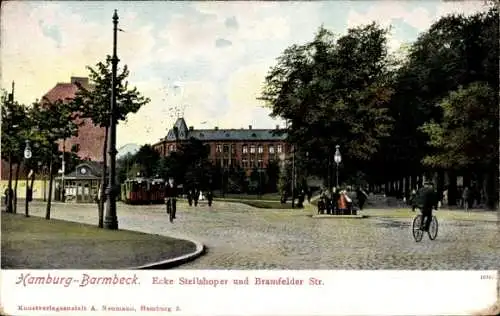 Ak Hamburg Nord Barmbek, Ecke Steilshoper und Bramfelder Straße