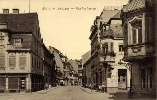 Ak Borna in Sachsen, Reichsstraße, Löwen Apotheke