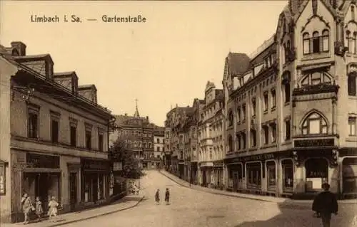 Ak Limbach Oberfrohna Sachsen, Gartenstraße, Commerzbank