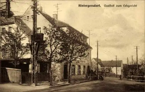 Ak Hartha Hintergersdorf Tharandt im Erzgebirge, Gasthof zum Erbgericht