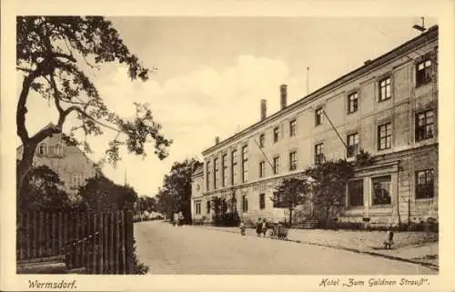 Ak Wermsdorf in Sachsen, Hotel Zum Goldenen Strauß