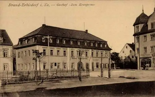 Ak Brand Erbisdorf Sachsen, Gasthof Zum Kronprinz, Hotel