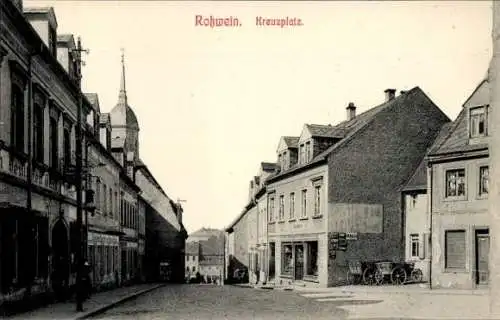 Ak Roßwein in Sachsen, Kreuzplatz