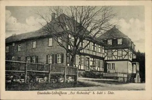 Ak Suhl in Thüringen, Eisenbahn-Töchterheim Der Aschenhof