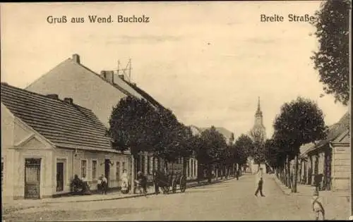 Ak Wendisch Buchholz Märkisch Buchholz Dahme Spreewald, Breite Straße