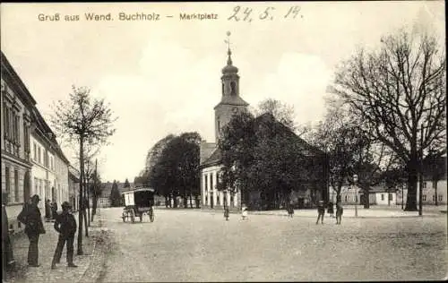 Ak Wendisch Buchholz Märkisch Buchholz Dahme Spreewald, Marktplatz