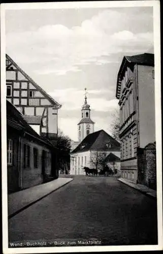 Ak Wendisch Buchholz Märkisch Buchholz Dahme Spreewald, Marktplatz