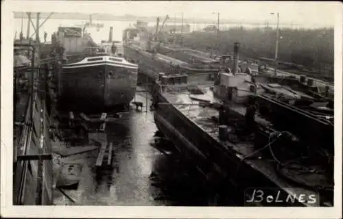 Foto Ak Bolnes Südholland, Schiffswerft