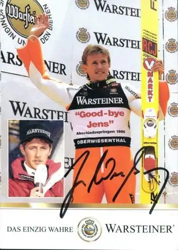 Ak Skispringer Jens Weißflog, Portrait, Autogramm