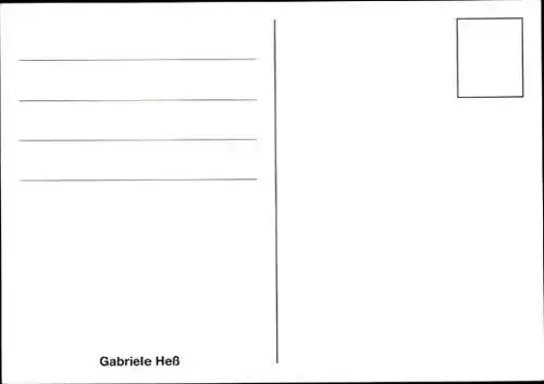 Ak Skilangläuferin Gabriele Heß, Portrait, Autogramm