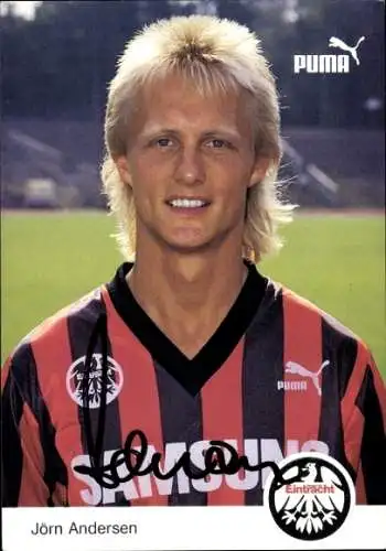 Autogrammkarte Fußball, Jörn Andersen, Eintracht Frankfurt