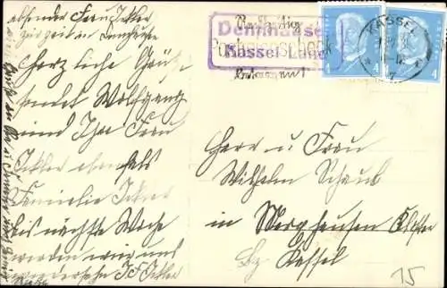 Foto Ak Kassel in Hessen, Straßenpartie im Ort