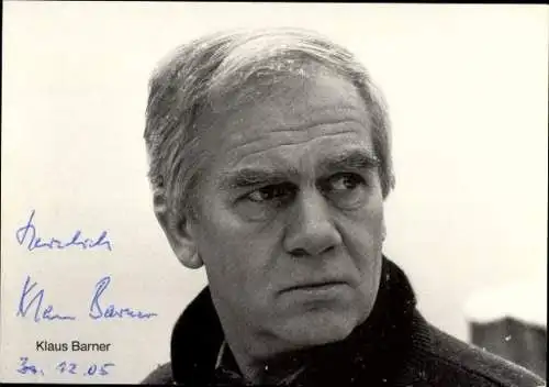 Ak Schauspieler Klaus Barner, Portrait, Autogramm