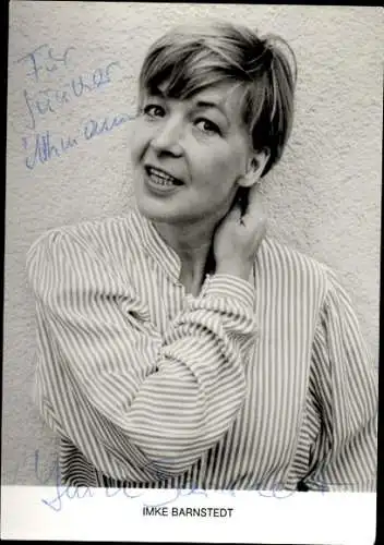 Ak Schauspielerin Imke Barnstedt, Portrait, Autogramm