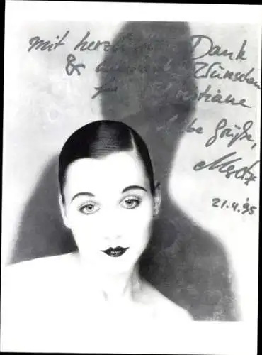 Ak Schauspielerin Meret Becker, Portrait, Autogramm