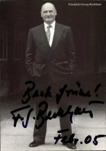 Ak Schauspieler Friedrich Georg Beckhaus, Portrait, Autogramm