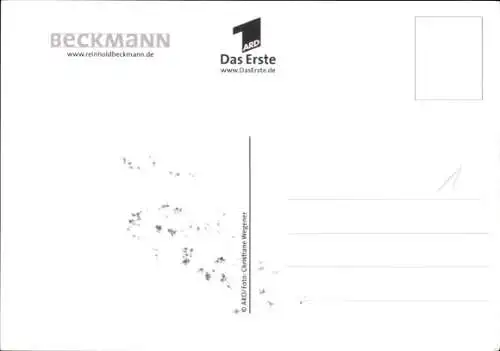 Ak Schauspieler Reinhold Beckmann, Portrait, ARD, Autogramm
