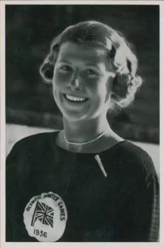 Sammelbild Olympia 1936, Eiskunstläuferin Cecilia Colledge
