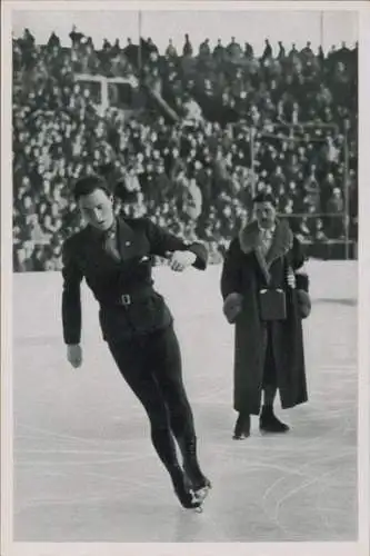 Sammelbild Olympia 1936, Eiskunstläufer Karl Schäfer, Österreich