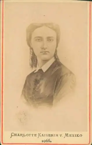 CdV Charlotte von Belgien, Kaiserin von Mexiko, Portrait